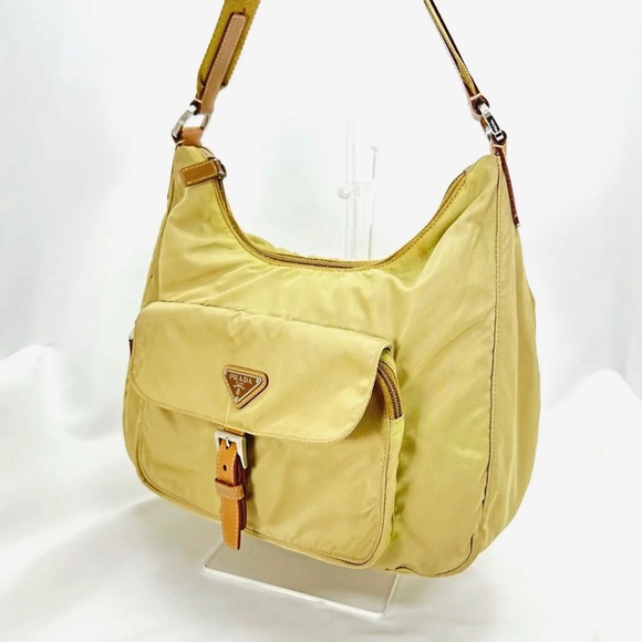 PRADA  Vela Sport Nylon Tessuto Beige shoulder bag with dustbag - Picture 3 of 15